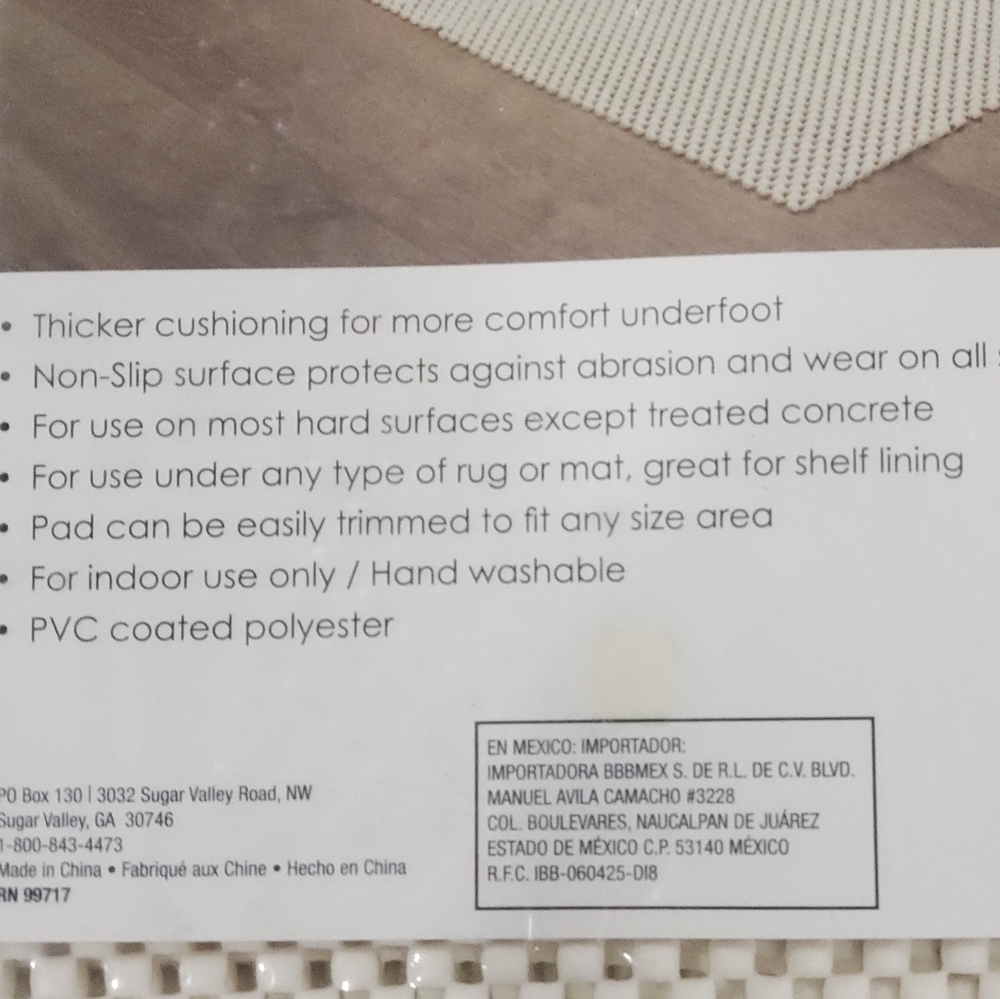 CREAM RUG PAD FOR 4ft x 6ft RUG - Picture 3 of 3